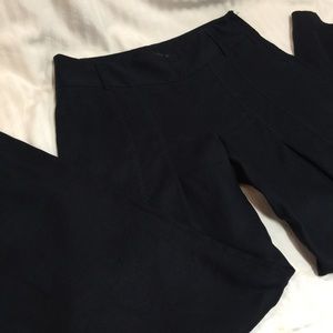 Tahari wide leg navy linen pants Size 6